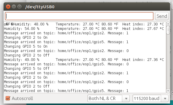 got messages serial monitor